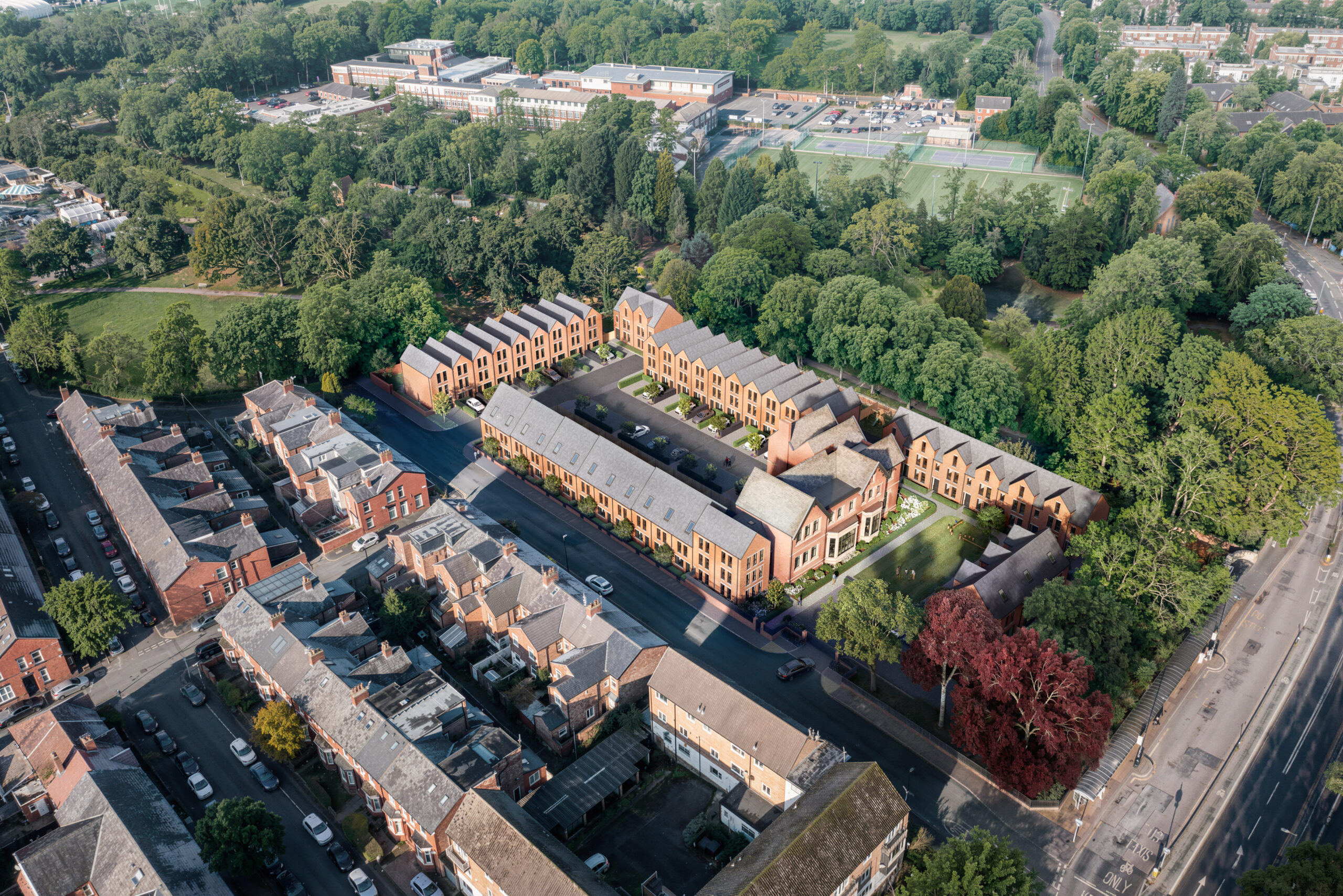Oakley Gardens aerial